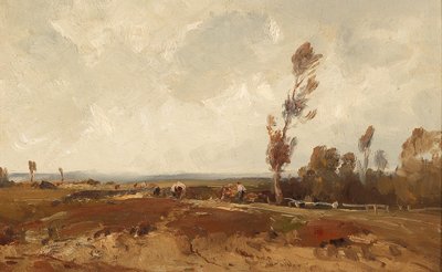 Working in the Fields in Autumn by Ludwig Willroider